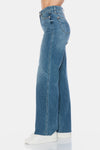 Andie Hi-Rise Tummy Control Cut Raw Hem Straight Judy Blue Jeans - ONLINE EXCLUSIVE!