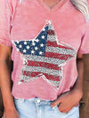 Aggie US Flag Graphic V-Neck Short Sleeve T-Shirt - ONLINE EXCLUSIVE!