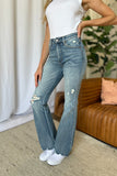 Tandi Mid-Rise Tummy Control Destroy Flare Judy Blue Jeans - ONLINE EXCLUSIVE!