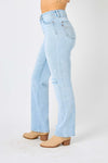 Oriana Hi-Rise Distressed Straight Judy Blue Jeans - ONLINE EXCLUSIVE!
