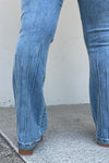 Vaqueros Vivian de talle alto con corte tipo bota en color azul Judy