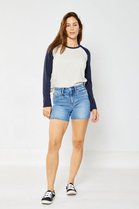 Rachael Mid-Rise Cuffed Hem Slim Judy Blue Jeans - ONLINE EXCLUSIVE!
