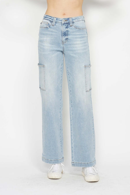 Mildred Hi-Rise V Front Waistband Straight Judy Blue Jeans - ONLINE EXCLUSIVE!