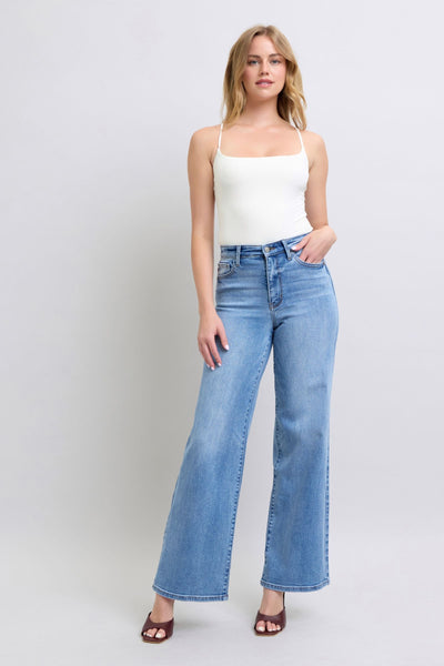 Angie Hi-Rise Wide Leg Judy Blue Jeans - ONLINE EXCLUSIVE!