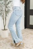 88951   Alexis Hi-Rise Control Top Slit Hem Slim Bootcut Judy Blue Jeans