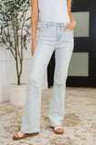 Alyse Mid Rise Destroy & Fray Hem Bootcut Judy Blue Jeans