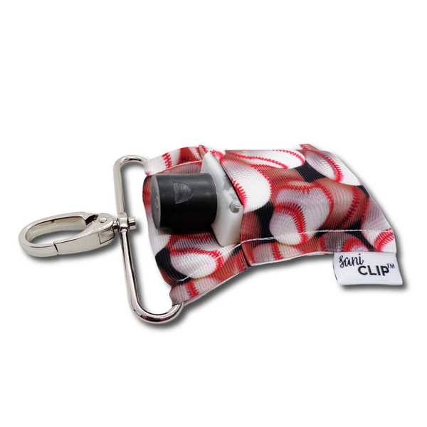 Baseballs SaniClip Hand Sanitizer Holder - made to order