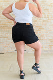 2828   Bentli Hi-Rise Side Tie Judy Blue Denim Skort in Black
