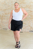 2828   Bentli Hi-Rise Side Tie Judy Blue Denim Skort in Black