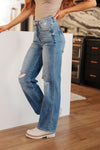 Bree High Rise Control Top Distressed Straight Judy Blue Jeans - ONLINE EXCLUSIVE!