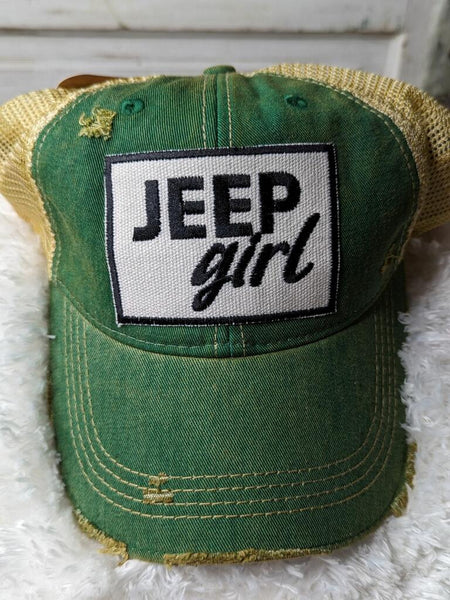More Fun Trucker Hats! Jeep Girl - Ginger Yellow