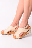 Carley Wedge Sandals in Cream by Corky's - ONLINE EXCLUSIVE!