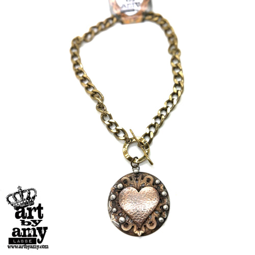 Cary Lynn Hammered Heart Necklace
