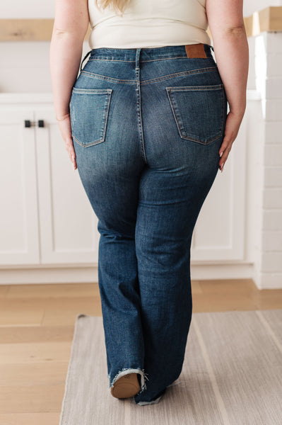 Cassandra Hi-Rise Tummy Control Distressed Flare Judy Blue Jeans - ONLINE EXCLUSIVE!