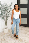 88938   Cheyenne V-Front Cool Denim Boyfriend Judy Blue Jeans
