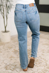 88943   Corrine Mid Rise Tummy Control Vintage Straight Judy Blue Jeans