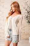 San Tropez Lightweight Knit Cardigan in Cream