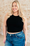 Shayne Cream of the Crop Rib Knit Tank Top in Black - ONLINE EXCLUSIVE!