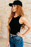 Shayne Cream of the Crop Rib Knit Tank Top in Black - ONLINE EXCLUSIVE!