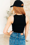 Shayne Cream of the Crop Rib Knit Tank Top in Black - ONLINE EXCLUSIVE!