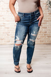 Danny Mid Rise Cuffed Destroyed Boyfriend Judy Blue Jeans - ONLINE EXCLUSIVE!