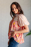 Kelsie Day Dreamer Mixed Floral Top in Mauve - ONLINE EXCLUSIVE!