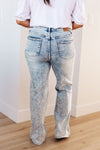 Dory Hi-Rise Mineral Wash Raw Hem Wide Leg Judy Blue Jeans - ONLINE EXCLUSIVE!