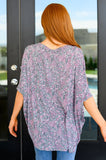 Essential Blouse in Grey and Pink Paisley