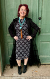 Abigail Western Duster with Tulle Mesh