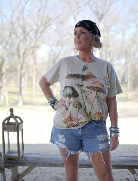 Anastacia Mushroom Garden Moon Dance T-Shirt by Jaded Gypsy