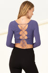 Leonisa Lace Up Back Crop Top