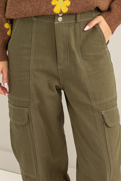 Chelsey Hi-Rise Contrast Stitch Pants