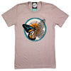 Fall Butterfly Leopard Short Sleeve Graphic T-Shirt