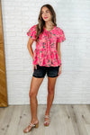 Floral Fling Puff Sleeve Blouse