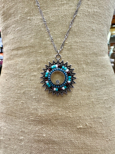 327   Constance Circle Druzy Necklace