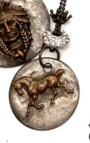 Western Mustang Necklace by Art by Amy