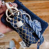 Gold Quatrefoil on Navy LippyClip® Lip Balm Holder