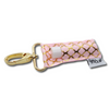 Gold Quatrefoil on Light Pink LippyClip® Lip Balm Holder