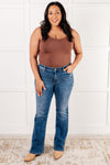 Hannah Mid Rise Thermal Bootcut Judy Blue Jeans