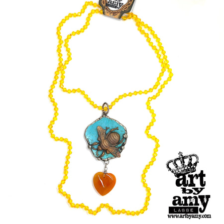 Johnny Genuine Turquoise Necklace by Art by Amy