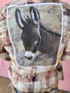 Ollie Grey Donkey Cotton Plaid Shirt - ONE OF A KIND!