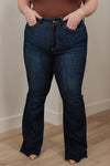 Jane High Rise Raw Hem Flare Judy Blue Jeans - ONLINE EXCLUSIVE!