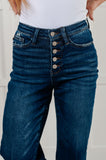 88887   Janice Hi-Rise Button Fly Wide Leg Crop Judy Blue Jeans - ONLINE EXCLUSIVE!