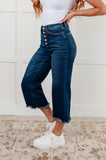 88887   Janice Hi-Rise Button Fly Wide Leg Crop Judy Blue Jeans - ONLINE EXCLUSIVE!