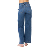 82558   Etta Hi-Rise Double-Button Wide Leg Judy Blue Jeans