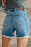 Kara High Rise Rigid Magic Button Fly Cutoff Judy Blue Jeans Shorts - ONLINE EXCLUSIVE!