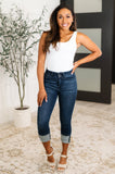 Karen Hi-Rise Double Waist Band Capri Judy Blue Jeans