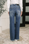Karla High Waist Column Straight Button-Fly & Back Welt Pkts  Judy Blue Jeans