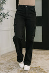Keira High Waist Cargo Wide in Black Judy Blue Jeans