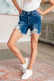 Kelsey Mid Rise Distressed Cutoff Judy Blue Jean Shorts - ONLINE EXCLUSIVE!